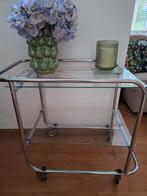 Art Deco Chrome en Glas serveerwagen/trolley, Antiek en Kunst, Antiek | Woonaccessoires, Ophalen