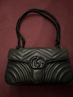 Gucci tas GG MARMONT SMALL SHOULDER BAG, Verzenden, Zo goed als nieuw, Zwart, Schoudertasje