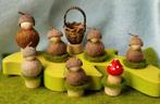 Vrije School Seizoenstafel Jaarring steker herfst eikelpopje, Hobby en Vrije tijd, Vilt, Verzenden, Nieuw, Figuurtje(s), Wolvilt