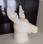 Kaars hertenkop 18 cm., Ophalen of Verzenden, Nieuw, Overige materialen, Minder dan 25 cm