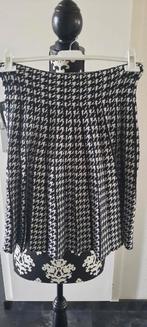 Nieuwstaat dames rok met pepita ruitje mt M, Kleding | Dames, Verzenden, Zo goed als nieuw, Zwart, Boven de knie