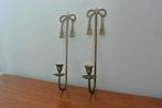 2 wandkandelaars met strik, decoratieve kaarshouder, Ophalen, Overige materialen, Minder dan 25 cm
