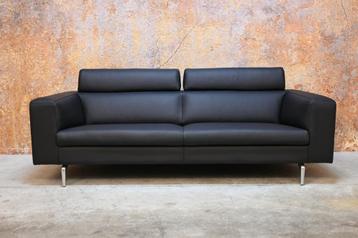 Refurbished zwarte leren Leolux Horatio design bank np 7800! beschikbaar voor biedingen
