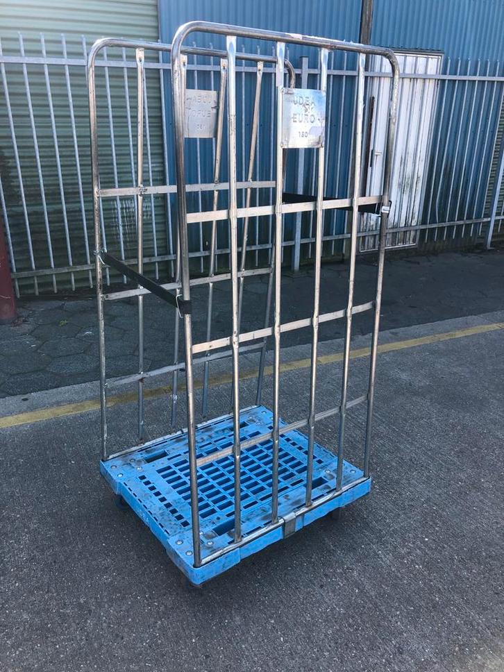 Kar Rolcontainer - Ideaal voor Transport, Doe-het-zelf en Verbouw, Zwenkwielen, Gebruikt, Ophalen