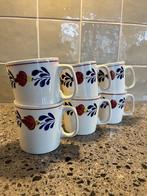 6 boerenbont koffie kopjes, Huis en Inrichting, Keuken | Servies, Kop(pen) en/of Schotel(s), Ophalen of Verzenden, Zo goed als nieuw