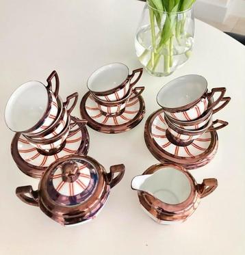 Vintage 60’s porselein thee-/koffieservies van Phoenix China beschikbaar voor biedingen