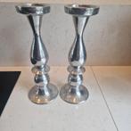 2 Riverdale Kandelaars, Gebruikt, Ophalen of Verzenden, Metaal, Grijs