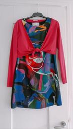 Mooie nieuwe fleurige gevoerde jurk maat 40 met bolero jasje, Maat 38/40 (M), Overige kleuren, Nieuw, Ophalen of Verzenden