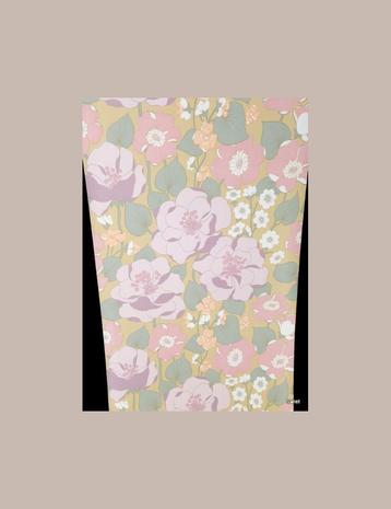 4684 Vintage bloemenbehang jaren 70  romantisch pastel swiet beschikbaar voor biedingen