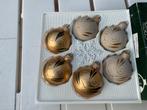 6 vintage luxe mondgeblazen kerstballen glas, Ophalen of Verzenden, Zo goed als nieuw