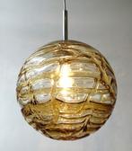 Vintage Doria Leuchten Globe vintage hanglamp XXL Murano, Ophalen of Verzenden, Gebruikt, Vintage Murano amber design retro Doria hanglamp