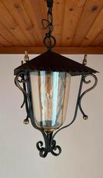 Charmante smeedijzeren hanglamp, Antiek en Kunst, Antiek | Lampen, Ophalen of Verzenden
