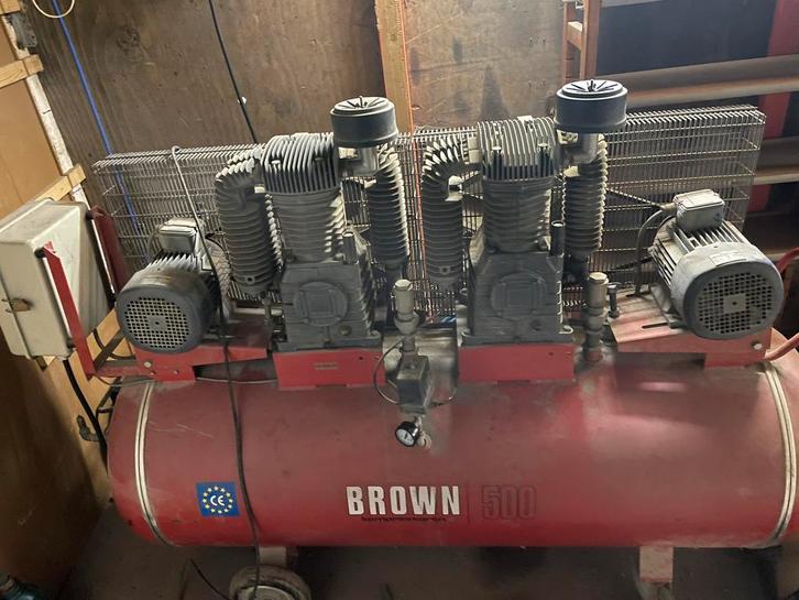 Brown 500 liter compressor, Doe-het-zelf en Verbouw, Compressors, 100 liter of meer, Ophalen of Verzenden