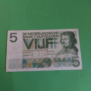 5 gulden vondel I uit 1966 In ZF
 beschikbaar voor biedingen