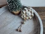 Vintage kerstbal bloem zilver 457, Diversen, Kerst, *, Gebruikt, *, Ophalen of Verzenden