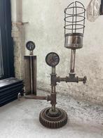 Industrieel beeld/lamp (vintage), Ophalen, Gebruikt