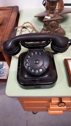 Vintage Zwarte Telefoon met Draaischijf, Ophalen of Verzenden