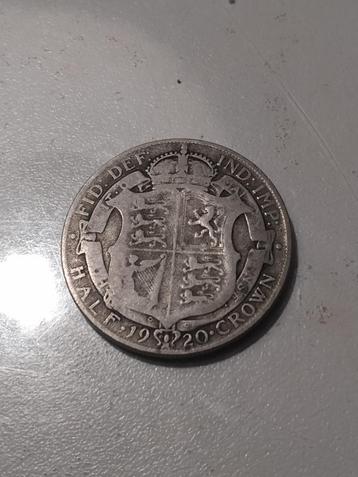 ️️❤️ Half crown 1920 engeland halve kroon george 5 beschikbaar voor biedingen