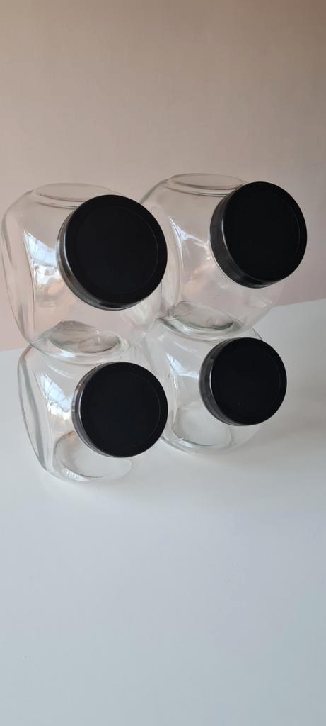 4 Glazen Voorraadpotten snoeppot bakelieten deksel, Huis en Inrichting, Keuken | Keukenbenodigdheden, Zo goed als nieuw, Ophalen of Verzenden