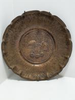 Vintage koperen schaal met kersen., Ophalen of Verzenden, Koper