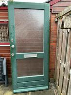 Massieve rechtsdraaiende buitendeur met veiligheidsglas, Ophalen, Gebruikt, 80 tot 100 cm, 215 cm of meer