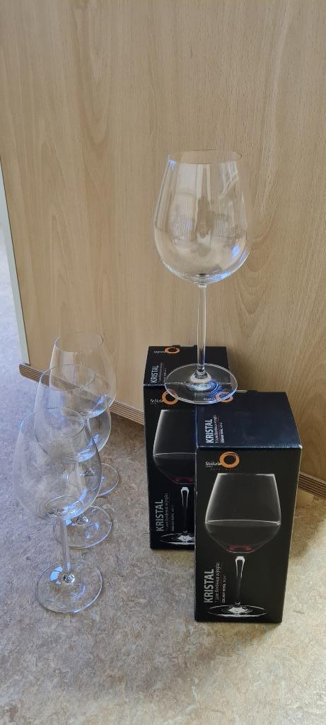 set van 6 rode wijn glazen 64,5 cl Stölze kristal nieuw, Huis en Inrichting, Keuken | Servies, Nieuw, Glas of Glazen, Overige stijlen