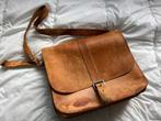 Vintage Leren Schoudertas, Gebruikt, Bruin, Leer, Ophalen