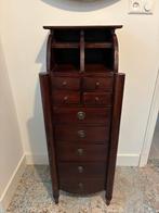 Vintage Notenhouten Kastje met Lades, Huis en Inrichting, Minder dan 50 cm, Gebruikt, Ophalen of Verzenden, Met lade(s)