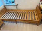 Houten bed., Huis en Inrichting, Slaapkamer | Bedden, Ophalen, Eenpersoons, Zo goed als nieuw, 200 cm