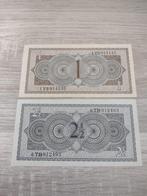 Setje UNC biljetten 1 en 2,5 gulden 1949, muntbiljet, Postzegels en Munten, Ophalen of Verzenden