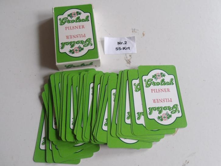 Grolsch speelkaarten (nr.2) 55-Krt, Verzamelen, Biermerken, Nieuw, Overige typen, Grolsch, Ophalen of Verzenden