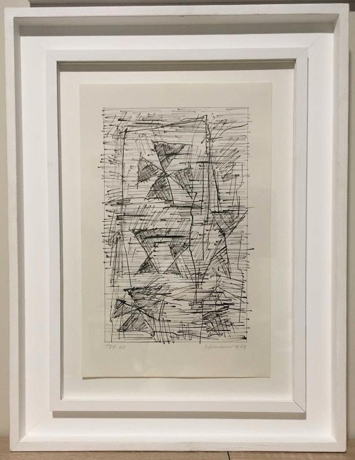 Jan Schoonhoven T87-43, Antiek en Kunst, Kunst | Tekeningen en Foto's, Ophalen