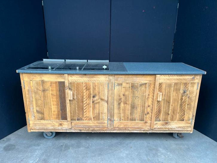 Mobiele Frituur (3 pannen), Witgoed en Apparatuur, Frituurpannen, Gebruikt, 4 liter of meer, Ophalen