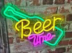 Beer Time Neon Verlichting, Verzamelen, Merken en Reclamevoorwerpen, Ophalen of Verzenden, Nieuw, Lichtbak of (neon) lamp