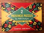 2 provincie puzzles Zuidholland - Zeeland | Kompas Den Haag, Ophalen of Verzenden, Minder dan 500 stukjes, Gebruikt, Legpuzzel