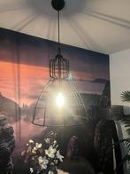 Zwarte ijzeren hanglamp, Huis en Inrichting, Lampen | Kroonluchters, Ophalen, Nieuw, Metaal