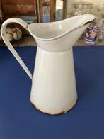 Wit emaille waterkan, Ophalen of Verzenden