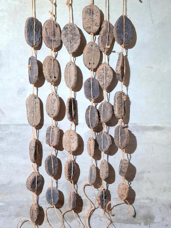 Oude antieke kurken aan touw visserij visnet buoy cork, Tuin en Terras, Tuinwanddecoratie, Gebruikt, Ophalen of Verzenden