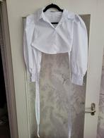 Korte witte blouse te strikken om middel mt xs, Wit, Fashion nova, Ophalen of Verzenden, Zo goed als nieuw
