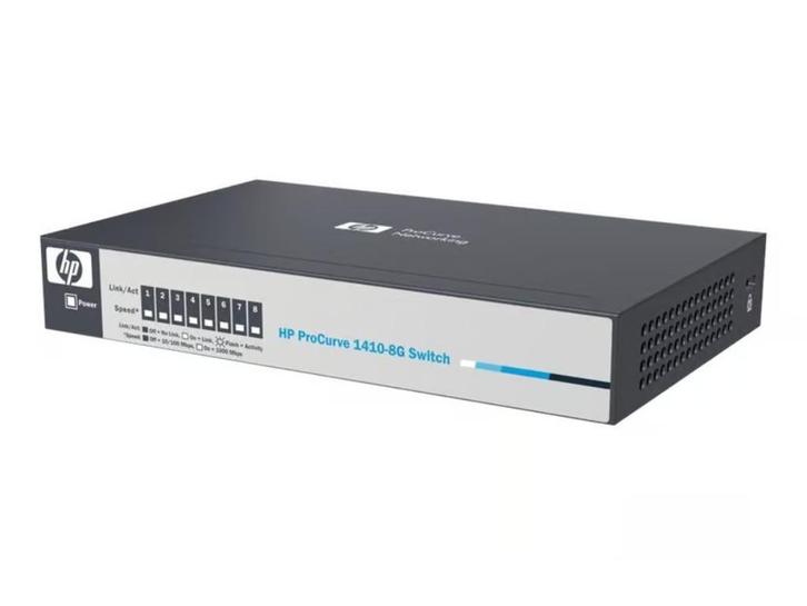 HP Procurve V1410-8G (J9559A) with no power cable, Computers en Software, Netwerk switches, Gebruikt, Ophalen of Verzenden