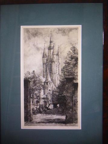 grote Ets ‘Oude Jan + Prinsenhof Delft’ WILLEM GERARD HOFKER beschikbaar voor biedingen