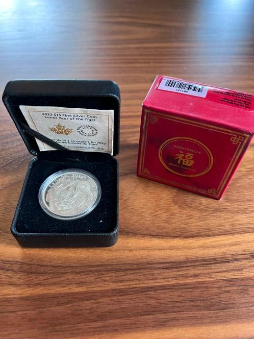 1 Troy Ounce Zilveren Munt  Lunar 2022 Proof, Postzegels en Munten, Edelmetalen en Baren, Zilver, Ophalen of Verzenden