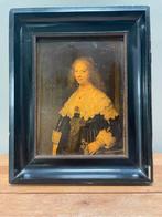 Portret Dame, Houtdruk met Lijst, Ophalen of Verzenden