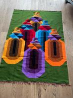 Vintage Nepal Handgeknoopt Kleed - Mooie Kleuren, Huis en Inrichting, Stoffering | Tapijten en Kleden, Gebruikt, 100 tot 150 cm