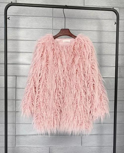 Lichtroze dames bontjas in diverse maten, Kleding | Dames, Jassen | Winter, Nieuw, Roze, Verzenden