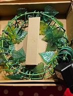 Ikea Skina Krans Lamp - Groene Bladeren, Kunststof, Ophalen of Verzenden, Zo goed als nieuw, Modern