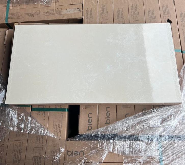 Wandtegel Creme Glans beige 30x60 cm gerectificeerd 97,2m2!, Doe-het-zelf en Verbouw, Tegels, Zo goed als nieuw, Vloertegels, Keramiek