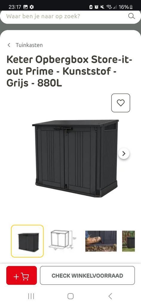 Keter opbergbox, Tuin en Terras, Bergingen en Tuinkasten, Zo goed als nieuw, Kunststof, Ophalen of Verzenden