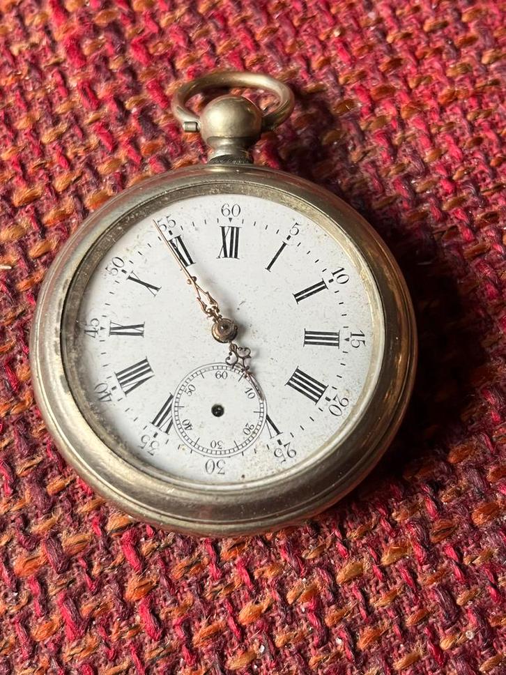 Oude Zakhorloge in Foedraal - Beaucourt, Antiek en Kunst, Antiek | Klokken, Ophalen of Verzenden