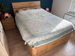 Bed Butiken + nachtkastjes + lattenbodems + matras optioneel, Ophalen, Gebruikt, Overige kleuren, 140 cm